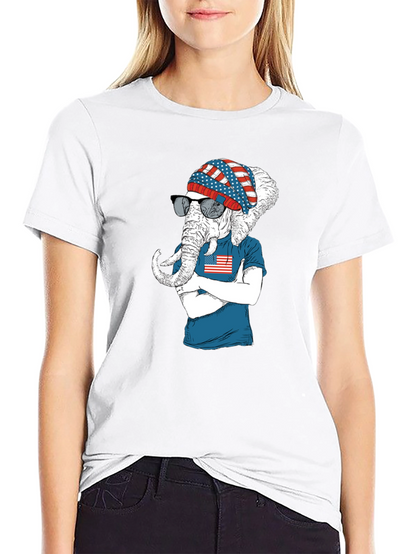 Patriotic Elephant T-Shirt - USA Pride
