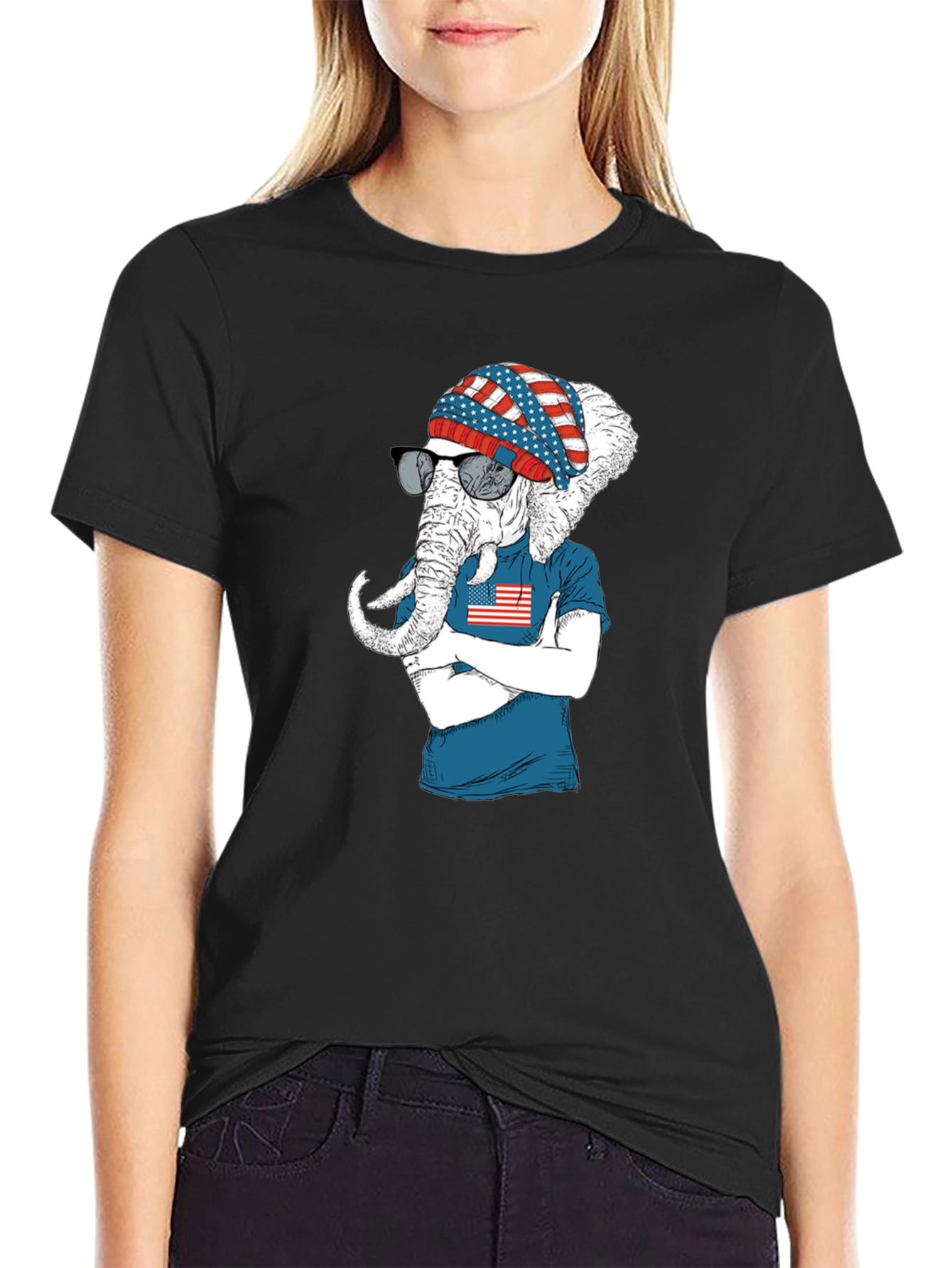 Patriotic Elephant T-Shirt - USA Pride