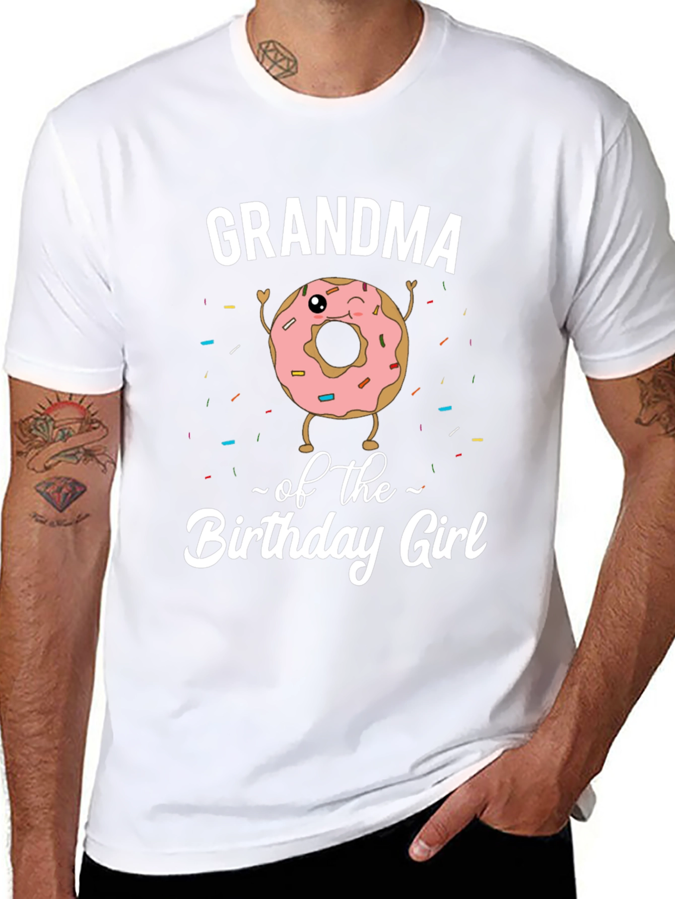 Grandma Birthday Girl Donut T-Shirt