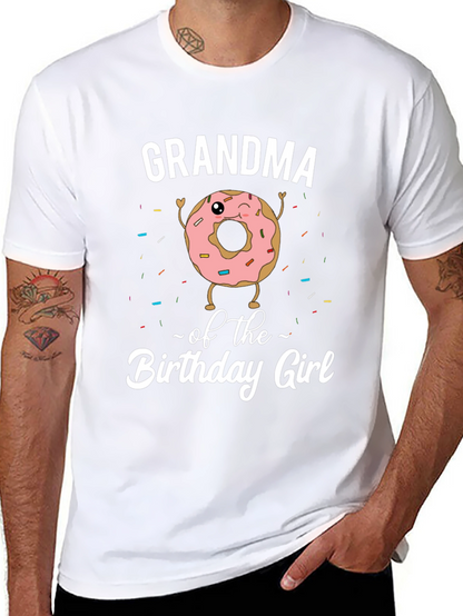 Grandma Birthday Girl Donut T-Shirt