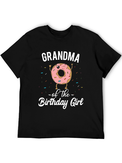 Grandma Birthday Girl Donut T-Shirt