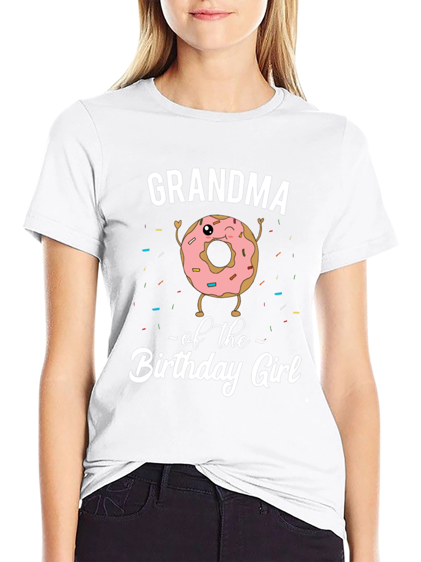 Grandma Birthday Girl Donut T-Shirt
