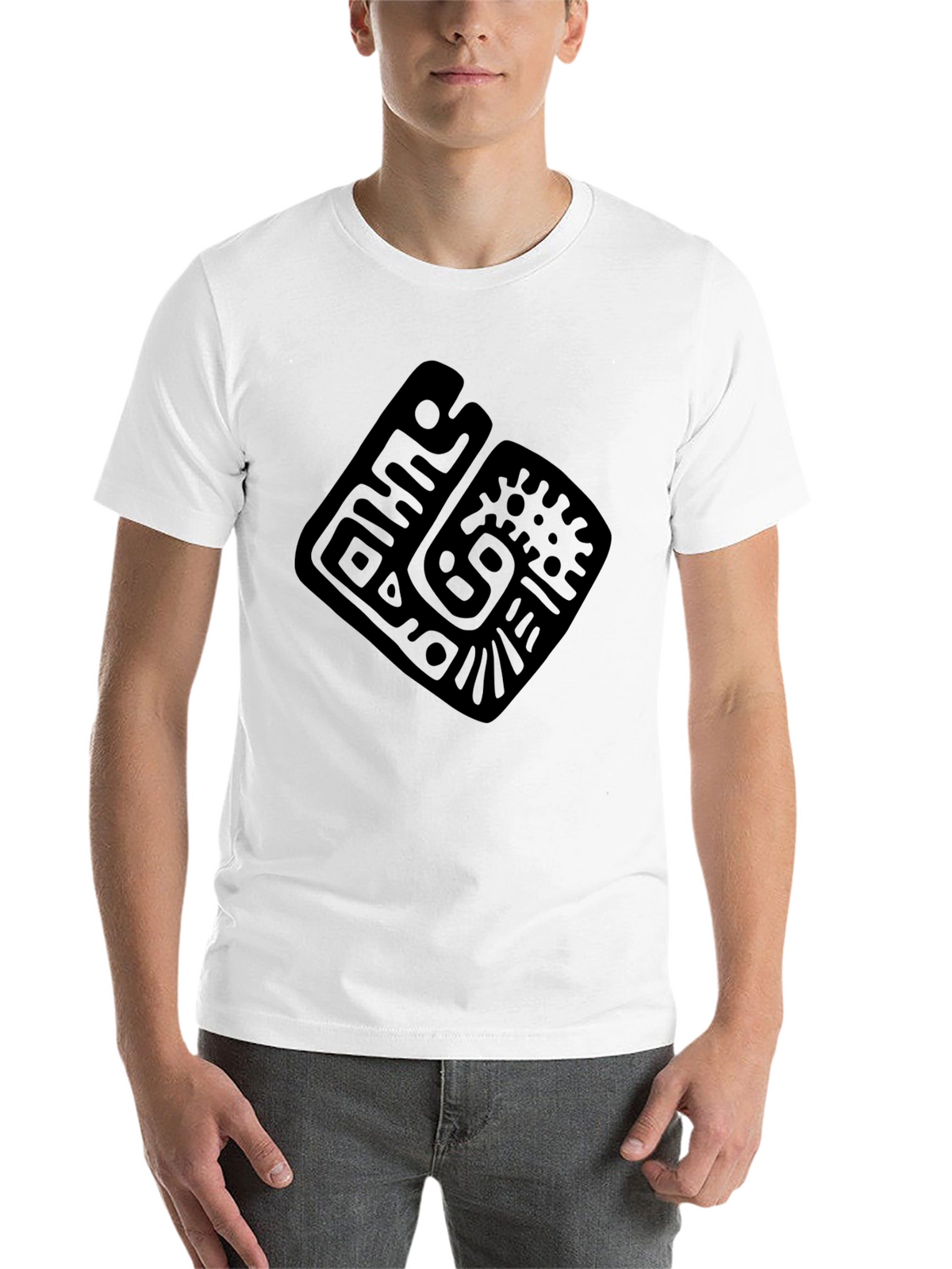 Geometric Pattern Black T-Shirt