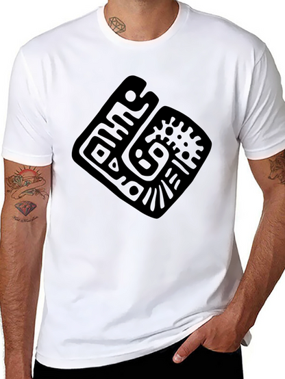Geometric Pattern Black T-Shirt