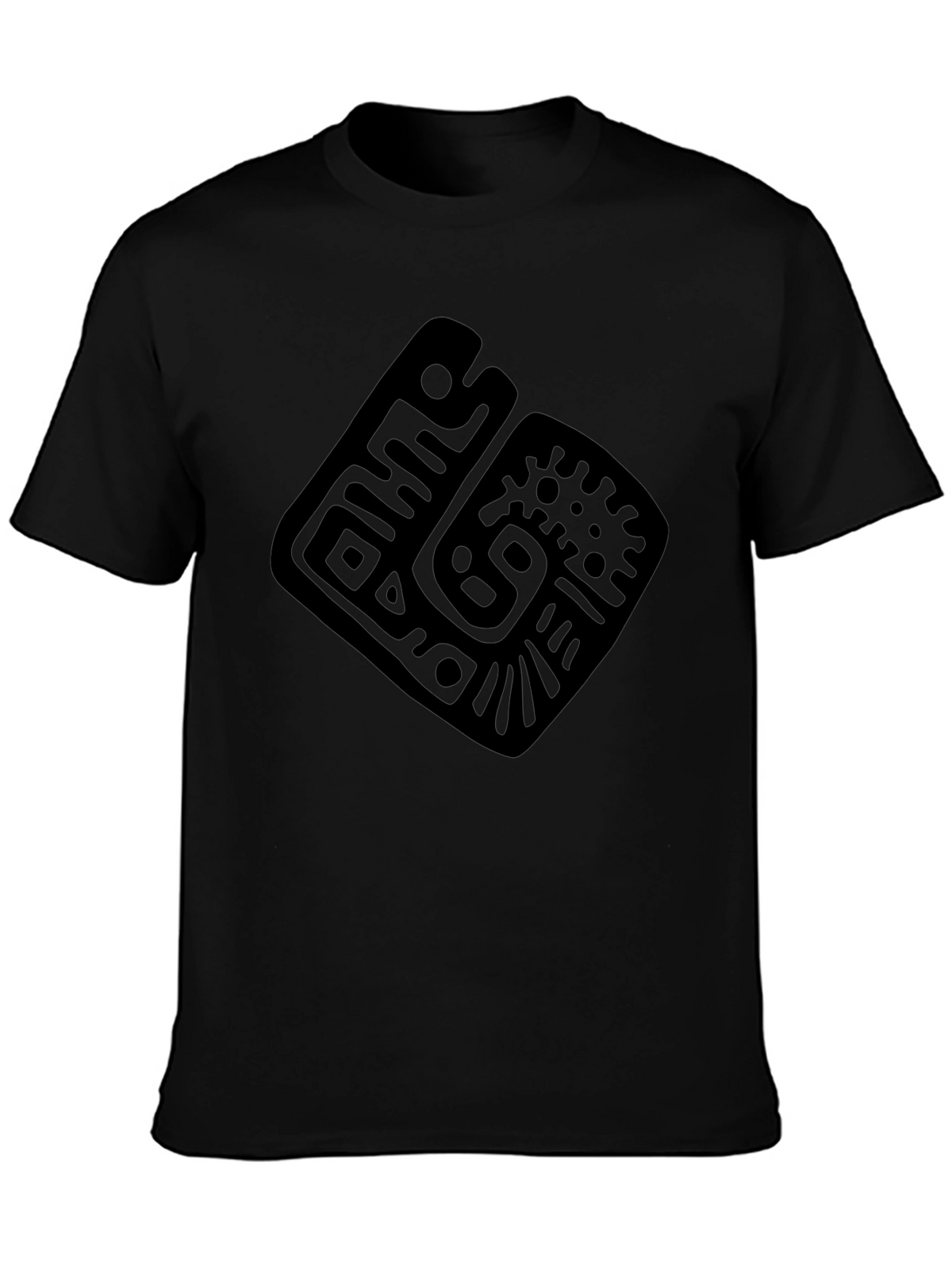 Geometric Pattern Black T-Shirt