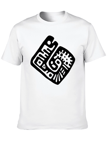 Geometric Pattern Black T-Shirt
