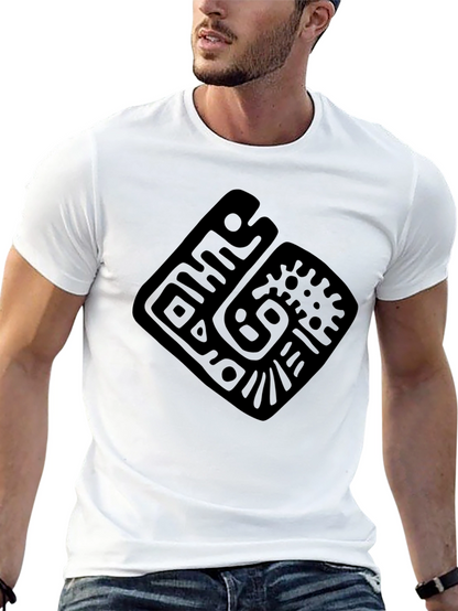 Geometric Pattern Black T-Shirt