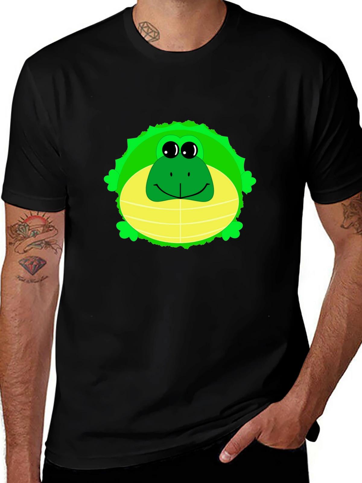 Fun Frog Graphic Tee - Mens Black T-Shirt