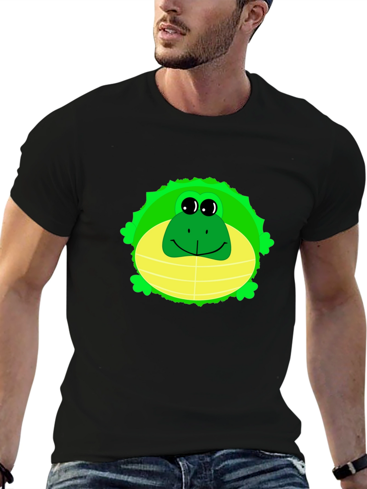 Fun Frog Graphic Tee - Mens Black T-Shirt