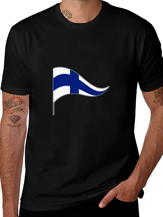 Finland Pennant Flag Graphic T-Shirt
