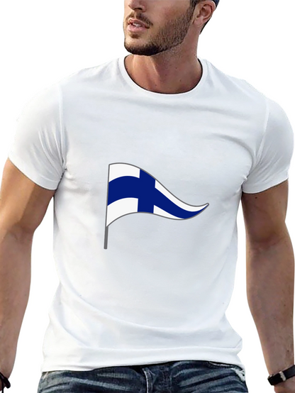 Finland Pennant Flag Graphic T-Shirt