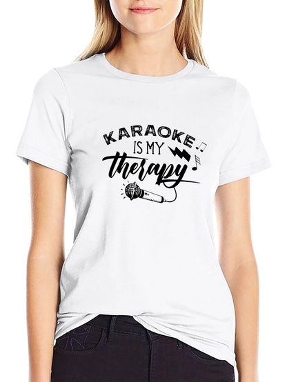 Karaoke Is My Therapy Mens Black T-Shirt