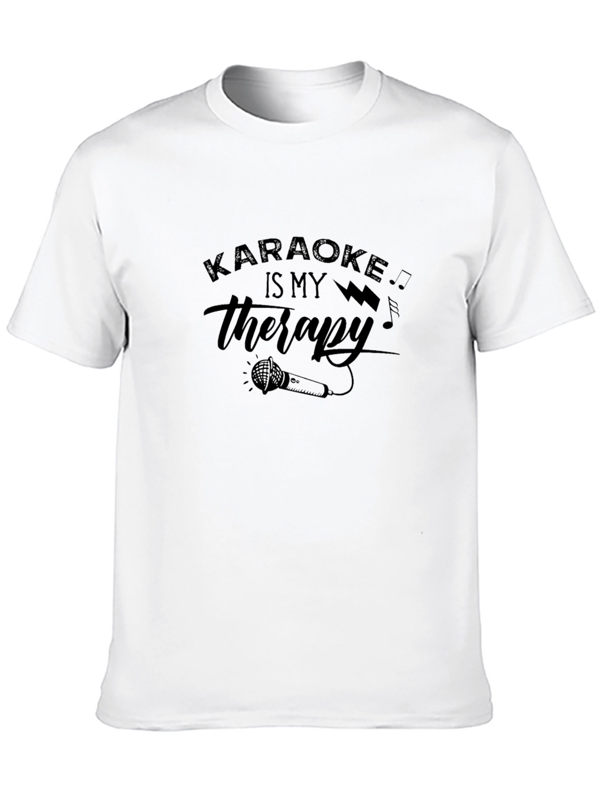 Karaoke Is My Therapy Mens Black T-Shirt
