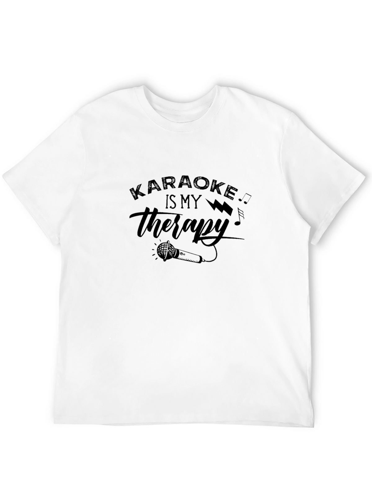 Karaoke Is My Therapy Mens Black T-Shirt