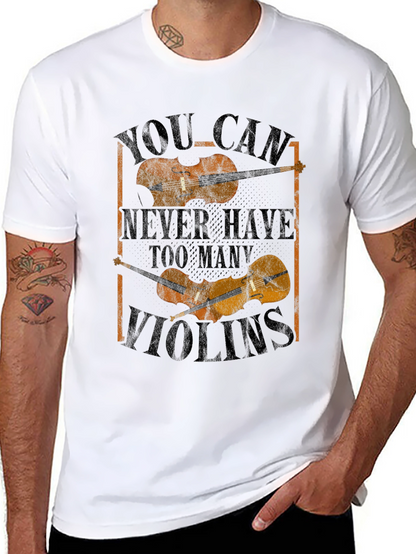 Violin Lovers Tee: Never Too Many Violins