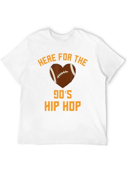 90s Hip Hop Football Heart T-Shirt