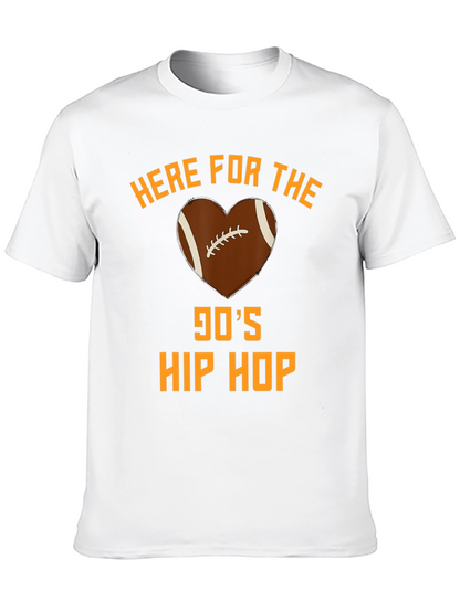 90s Hip Hop Football Heart T-Shirt