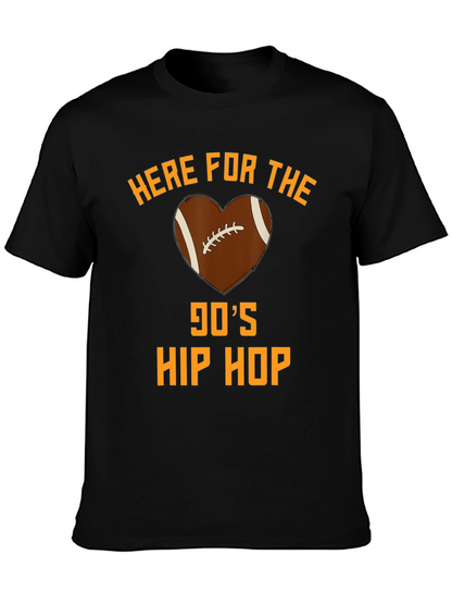 90s Hip Hop Football Heart T-Shirt