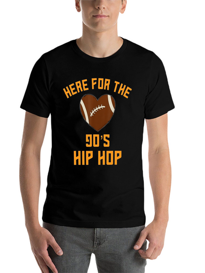 90s Hip Hop Football Heart T-Shirt