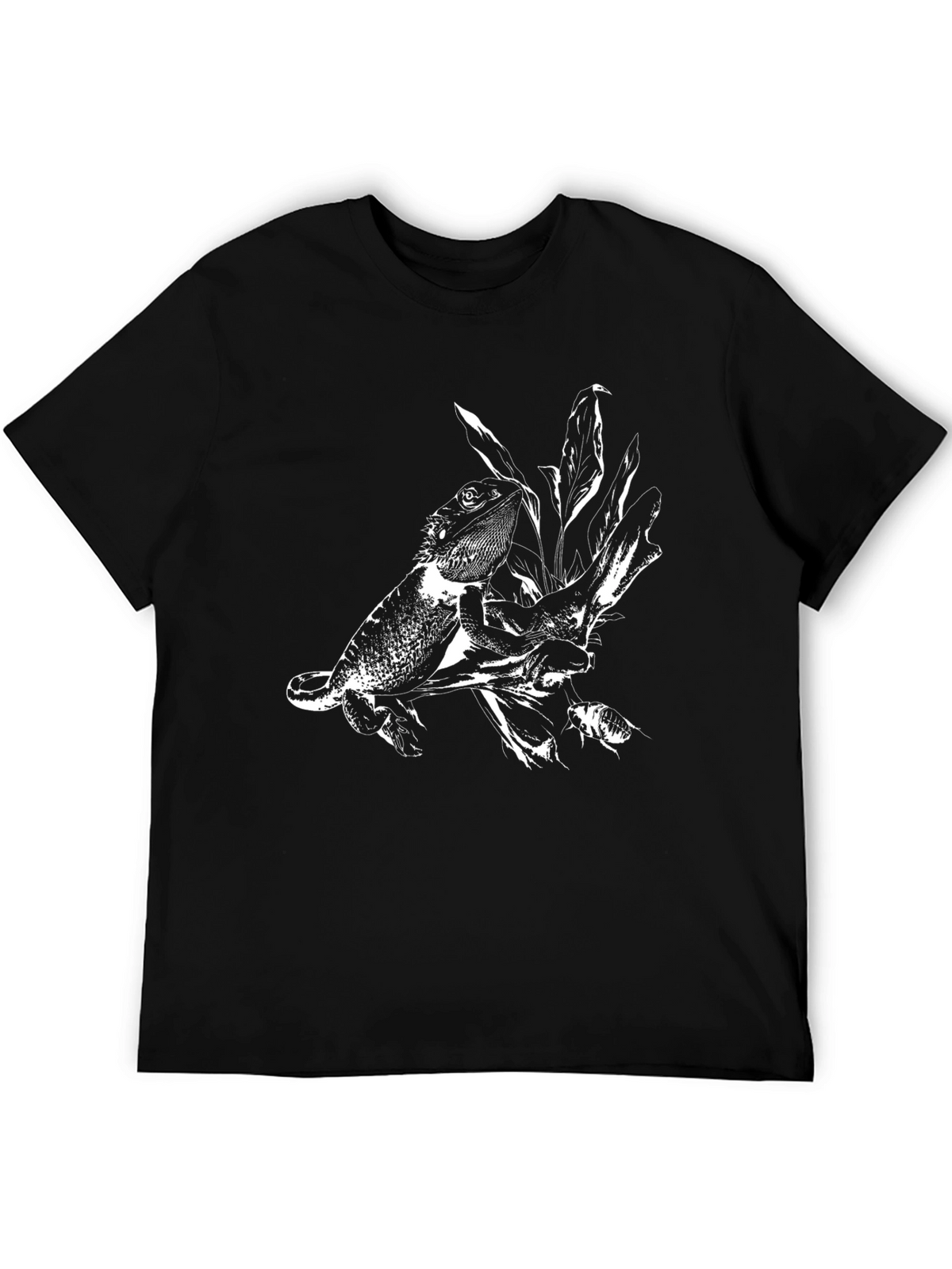 Lizard Print Black T-Shirt