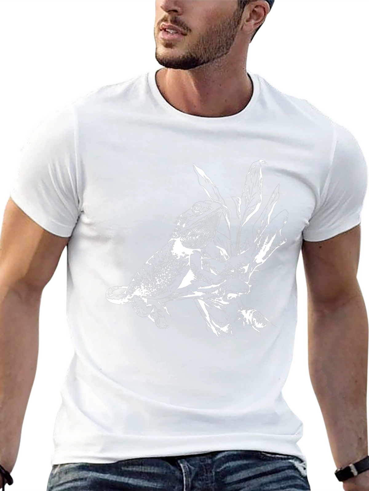 Lizard Print Black T-Shirt