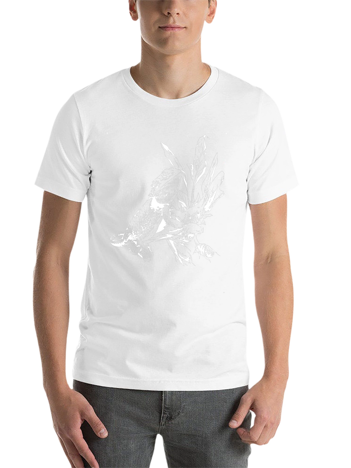 Lizard Print Black T-Shirt