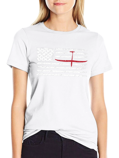 American Flag Red Glider Pilot T-Shirt