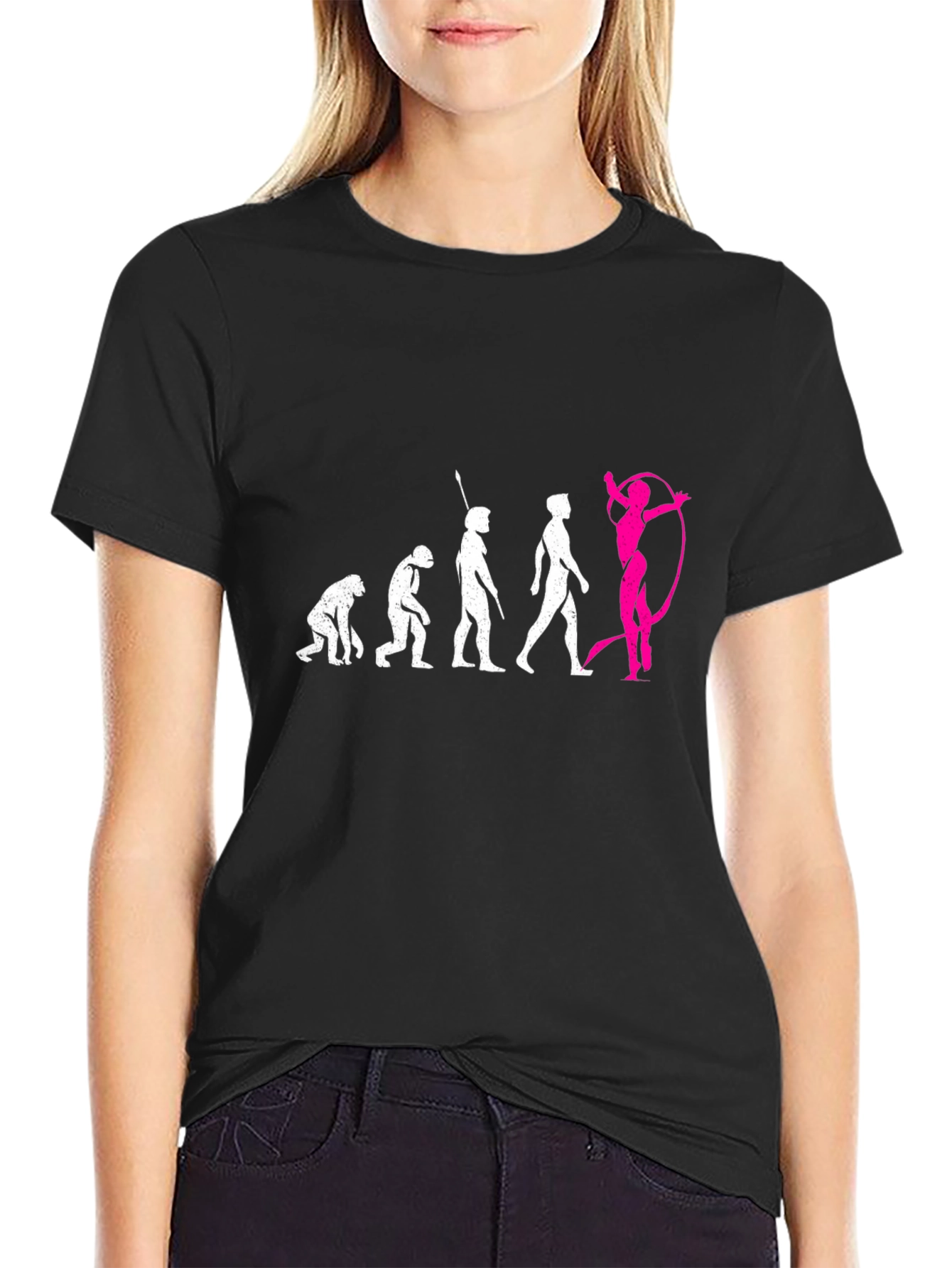 Evolution of Gymnastics Black T-Shirt