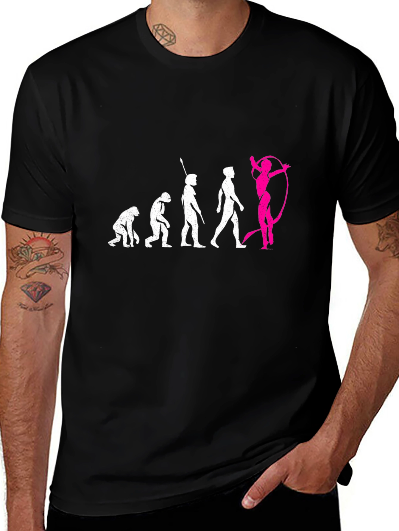 Evolution of Gymnastics Black T-Shirt