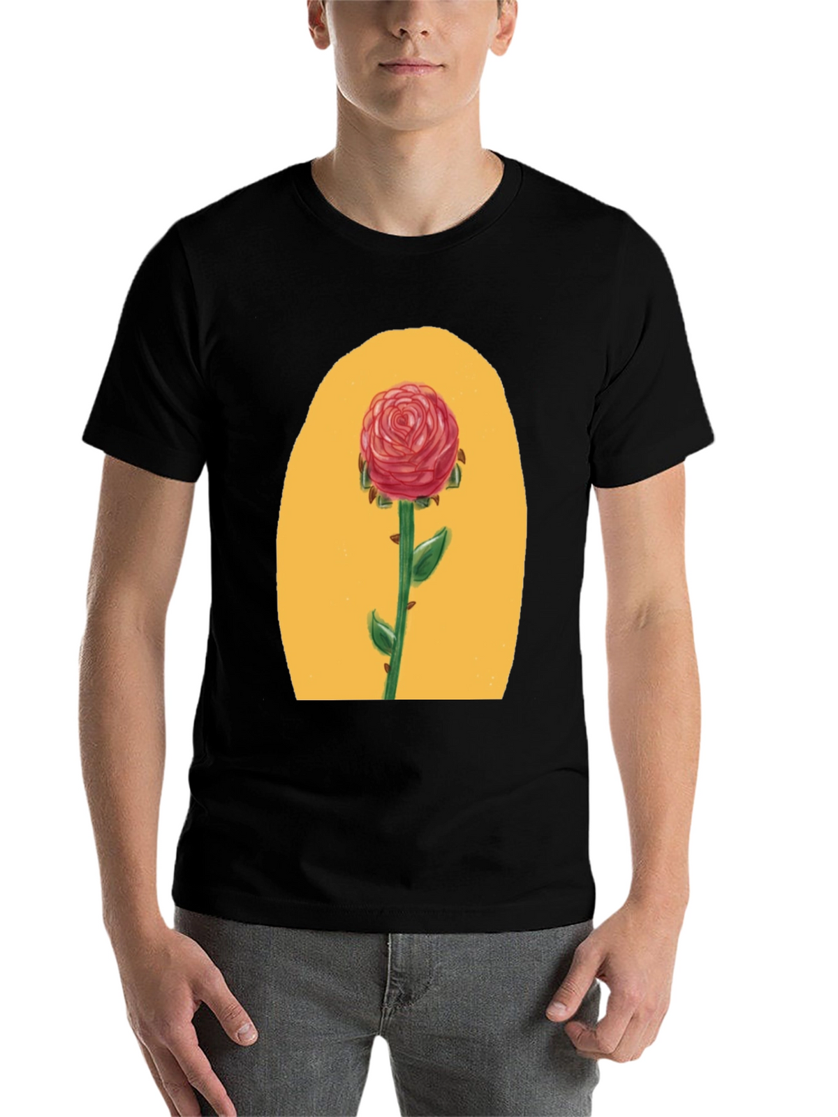 Rose Graphic Tee - Beauty & Beast Inspired