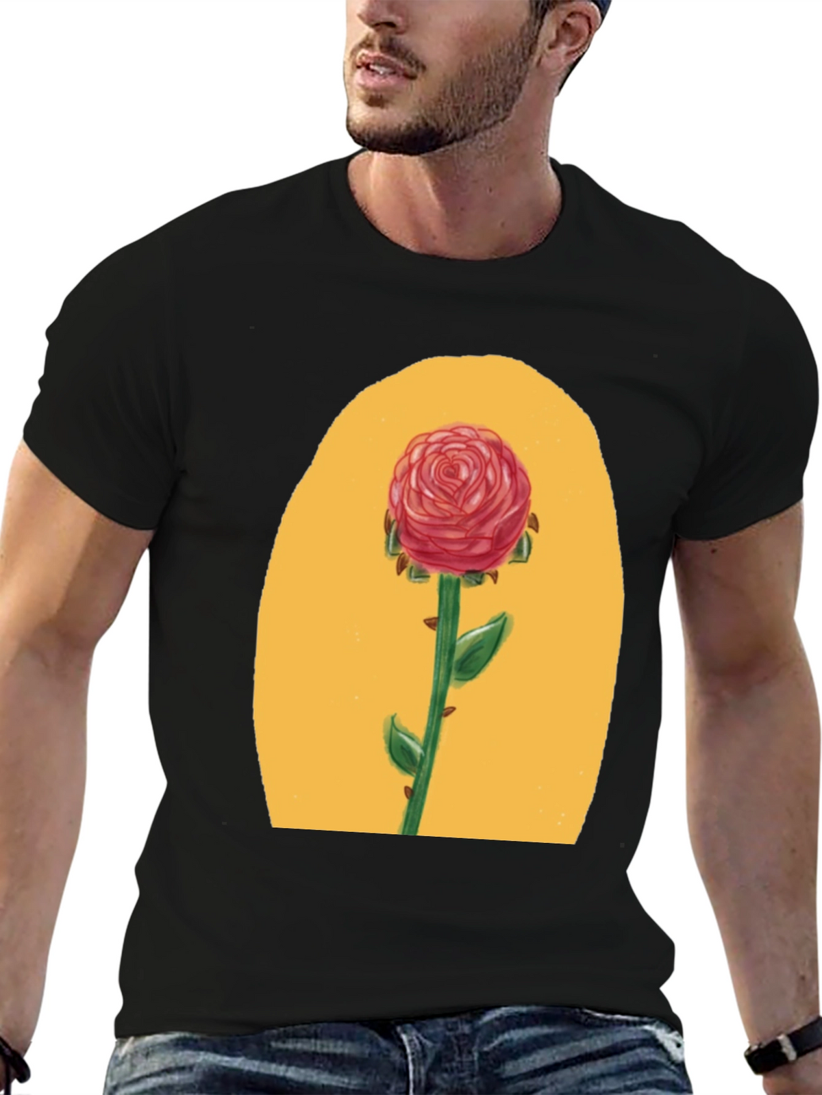 Rose Graphic Tee - Beauty & Beast Inspired