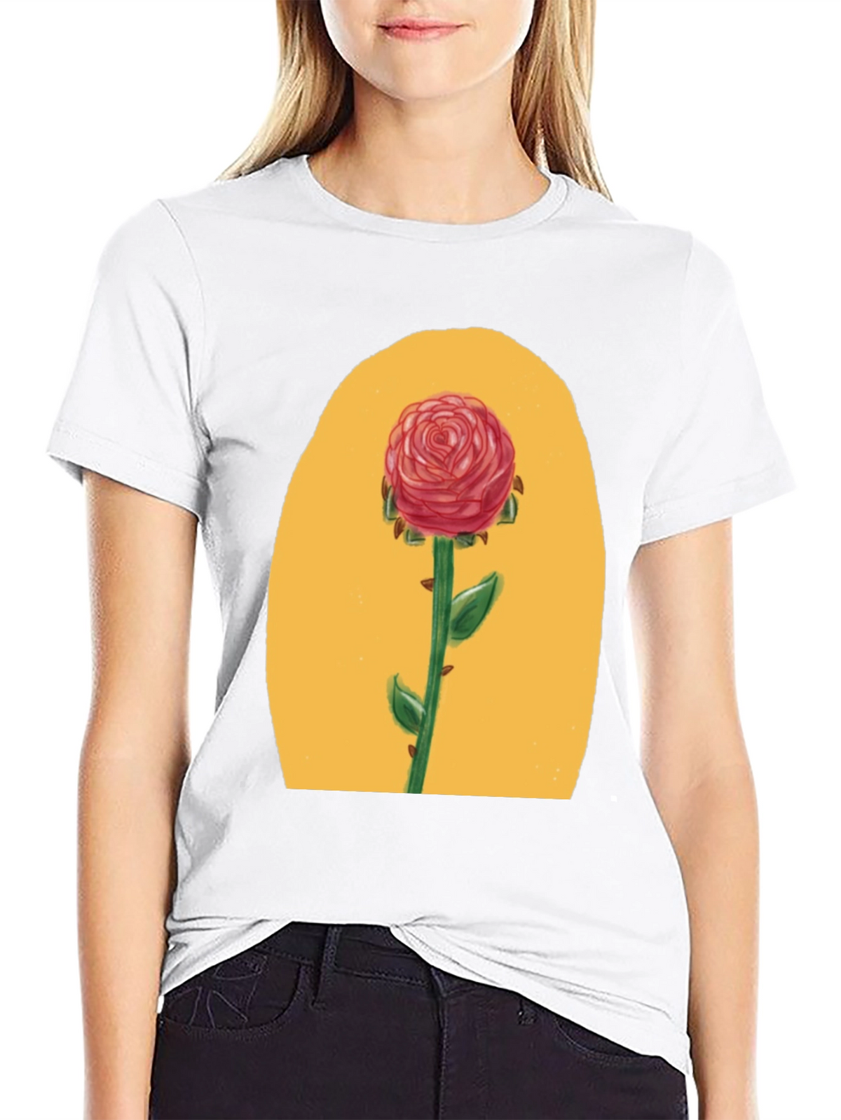 Rose Graphic Tee - Beauty & Beast Inspired