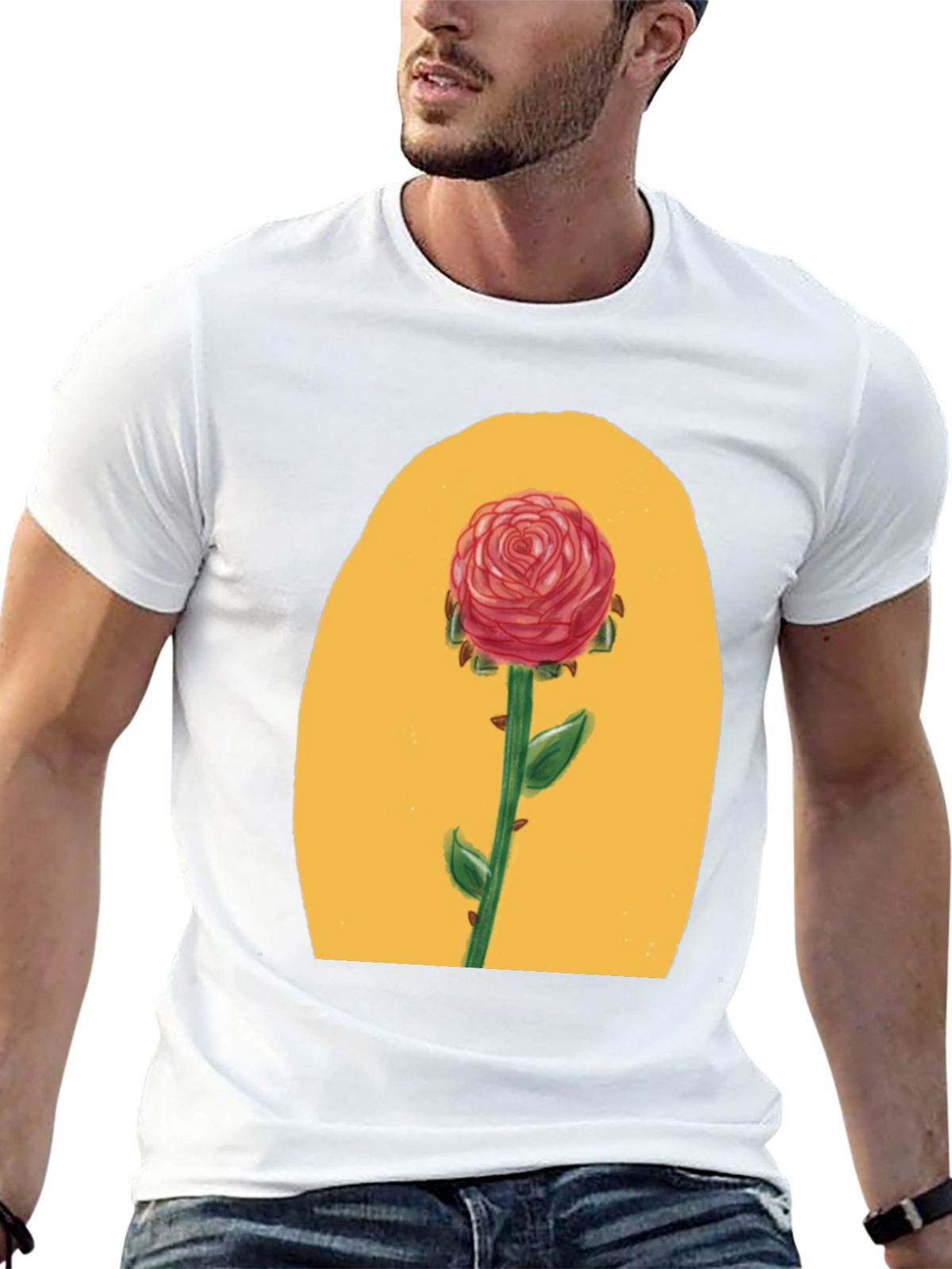 Rose Graphic Tee - Beauty & Beast Inspired