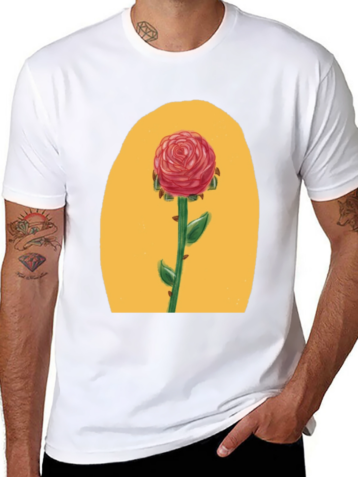 Rose Graphic Tee - Beauty & Beast Inspired