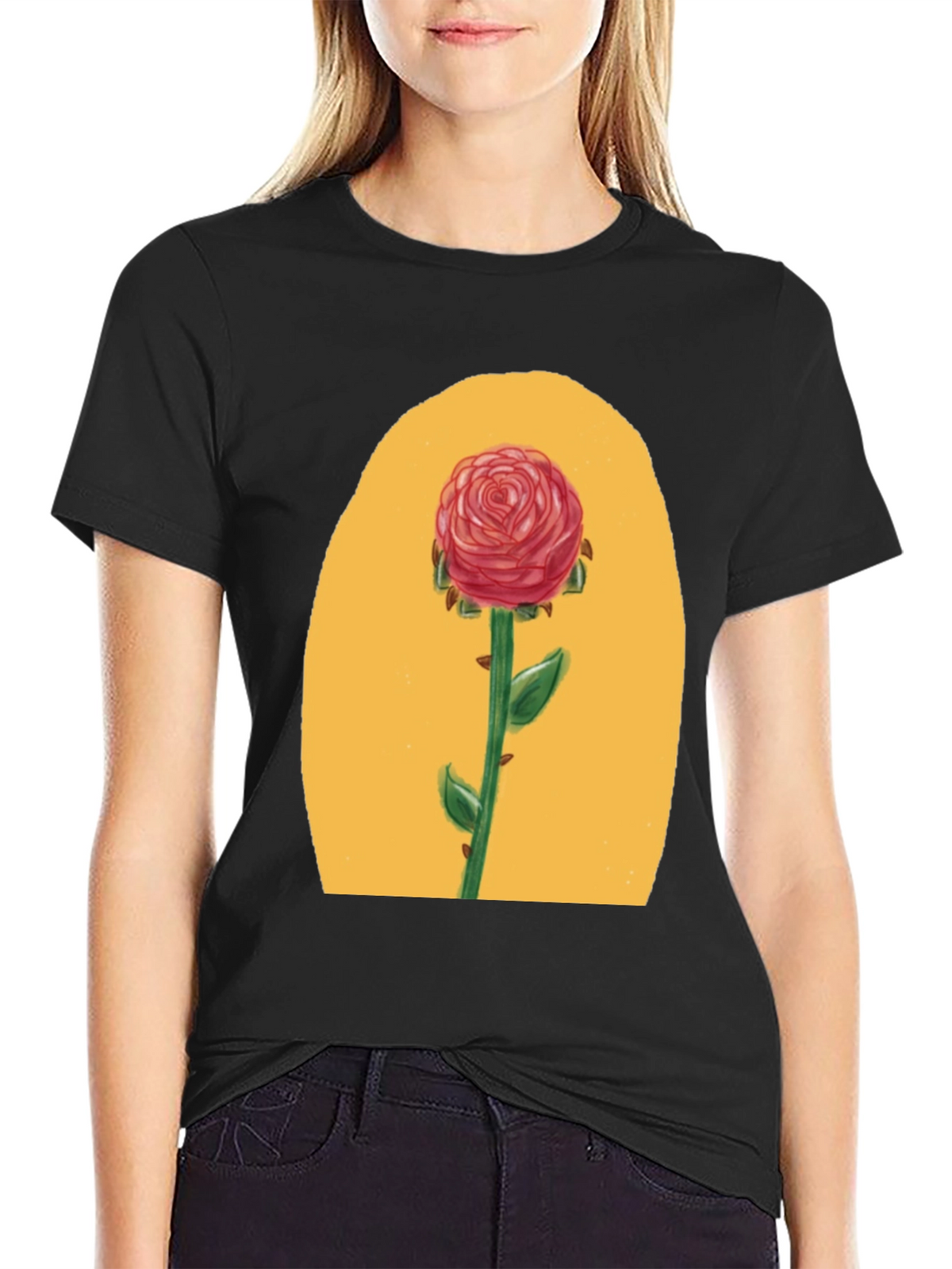 Rose Graphic Tee - Beauty & Beast Inspired