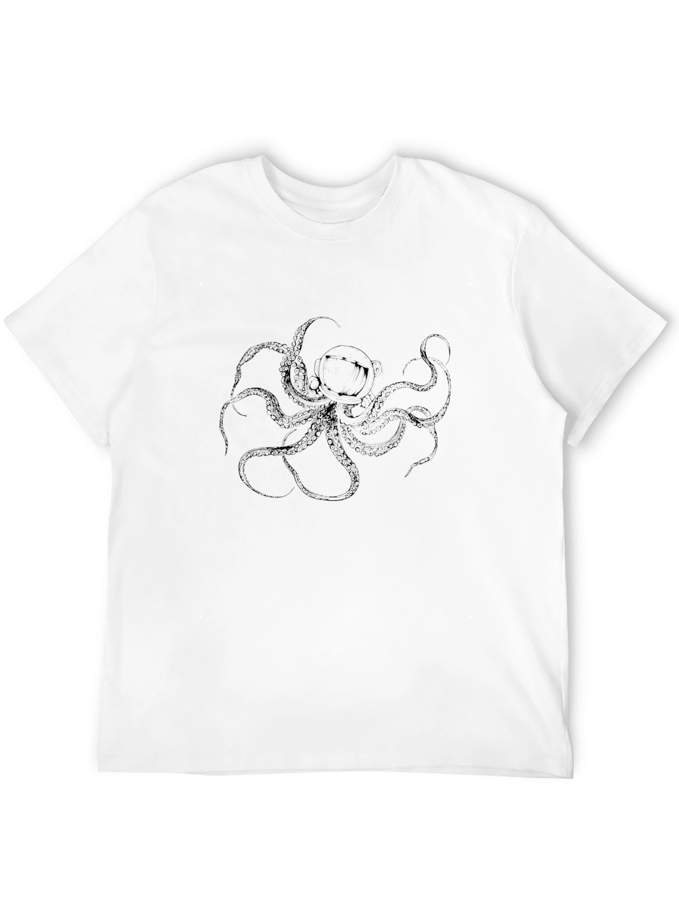 Mens Black Octopus Graphic Tee