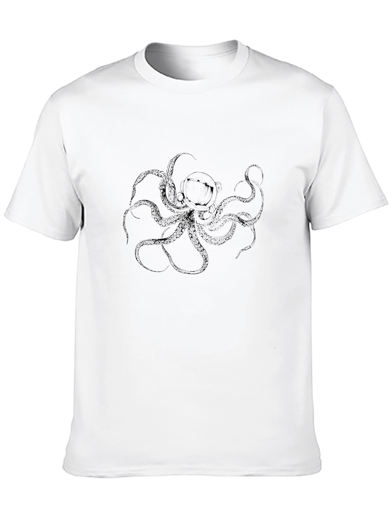 Mens Black Octopus Graphic Tee