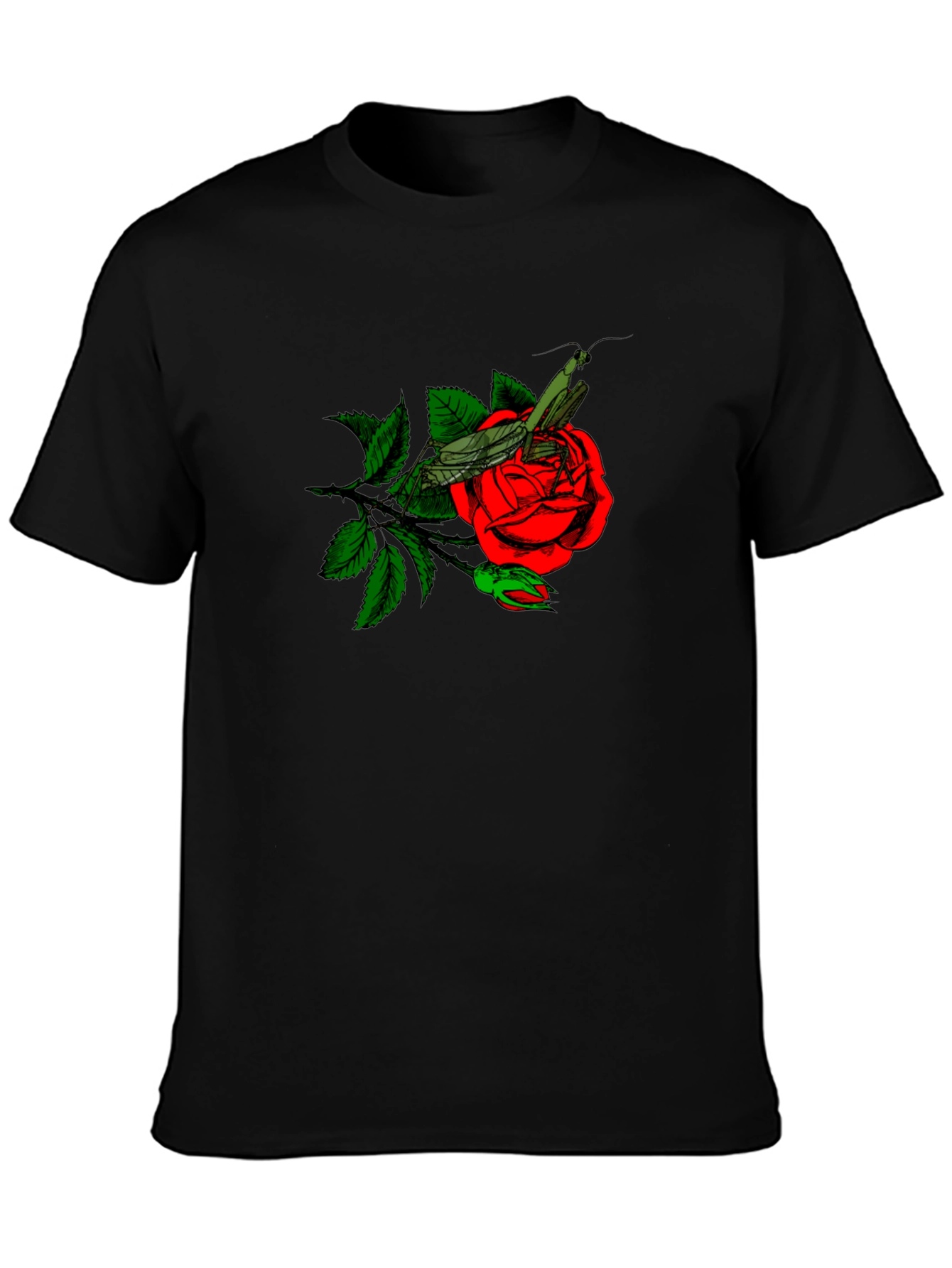 Rose and Mantis Graphic T-Shirt