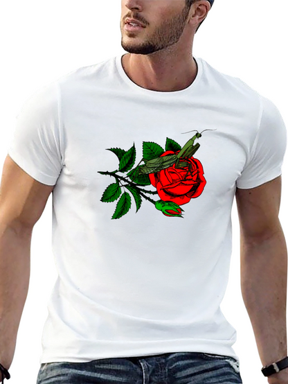 Rose and Mantis Graphic T-Shirt
