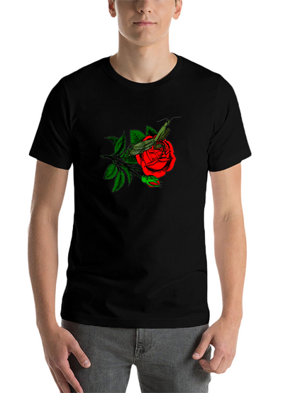 Rose and Mantis Graphic T-Shirt