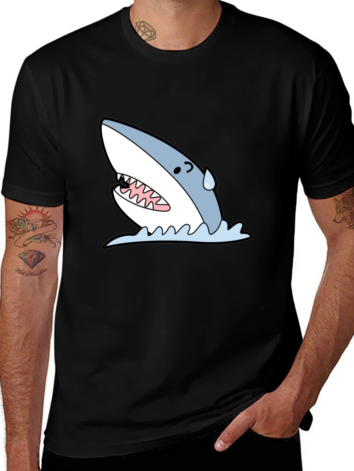 Shark Graphic T-Shirt - Black