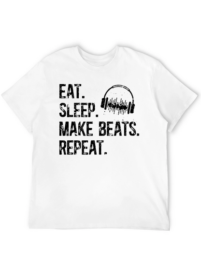 Eat Sleep Make Beats Repeat Graphic Tee