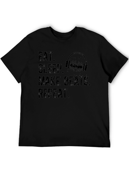 Eat Sleep Make Beats Repeat Graphic Tee