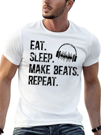 Eat Sleep Make Beats Repeat Graphic Tee