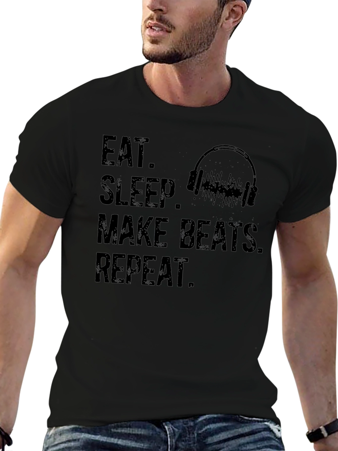 Eat Sleep Make Beats Repeat Graphic Tee