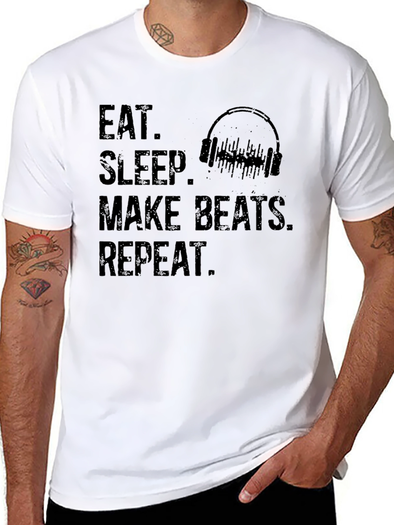Eat Sleep Make Beats Repeat Graphic Tee