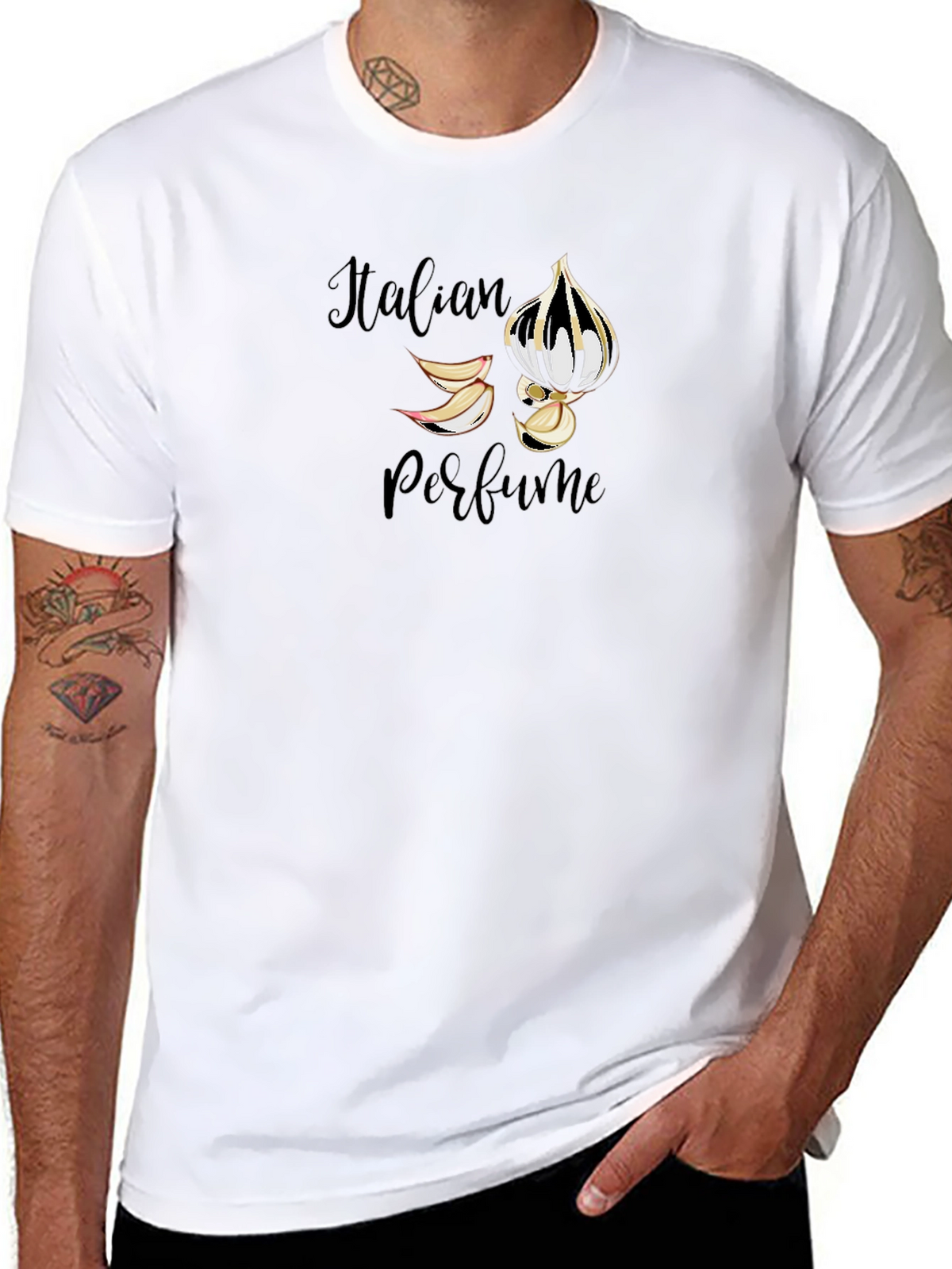 Italian Perfume Graphic Black Tee