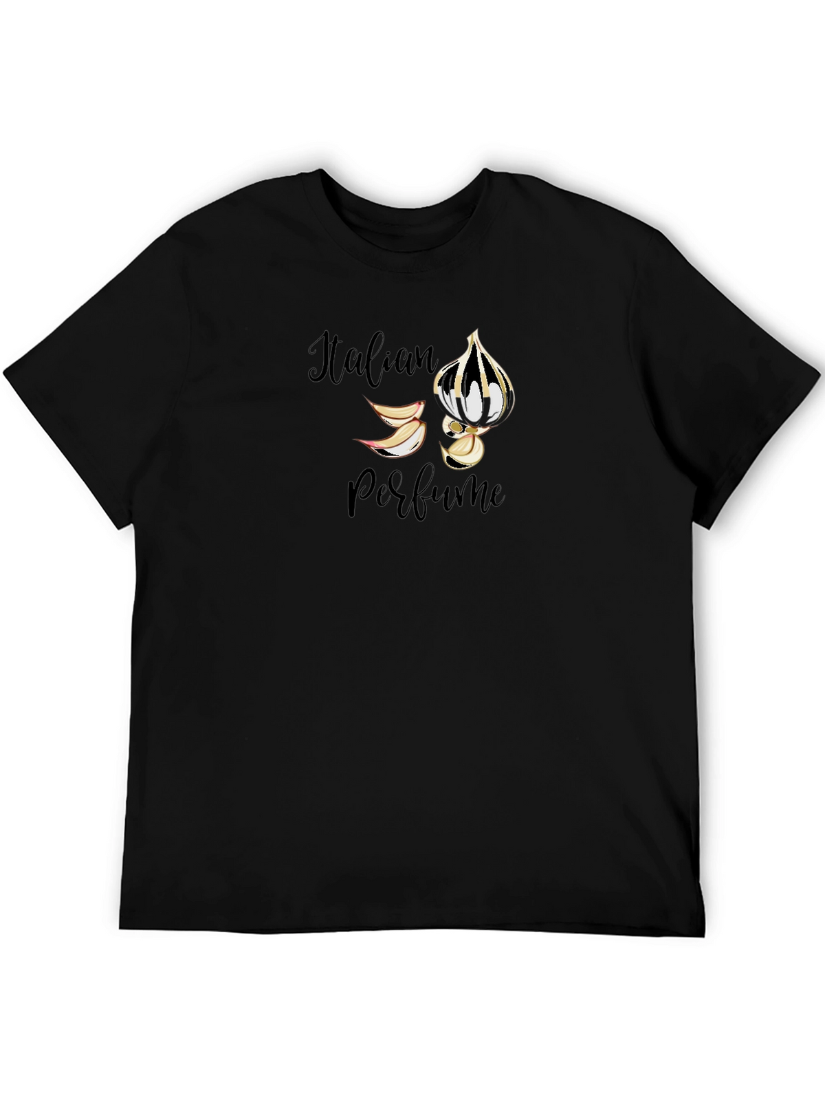 Italian Perfume Graphic Black Tee