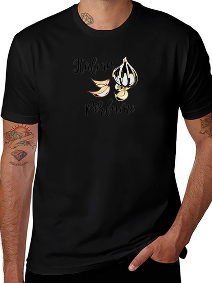 Italian Perfume Graphic Black Tee