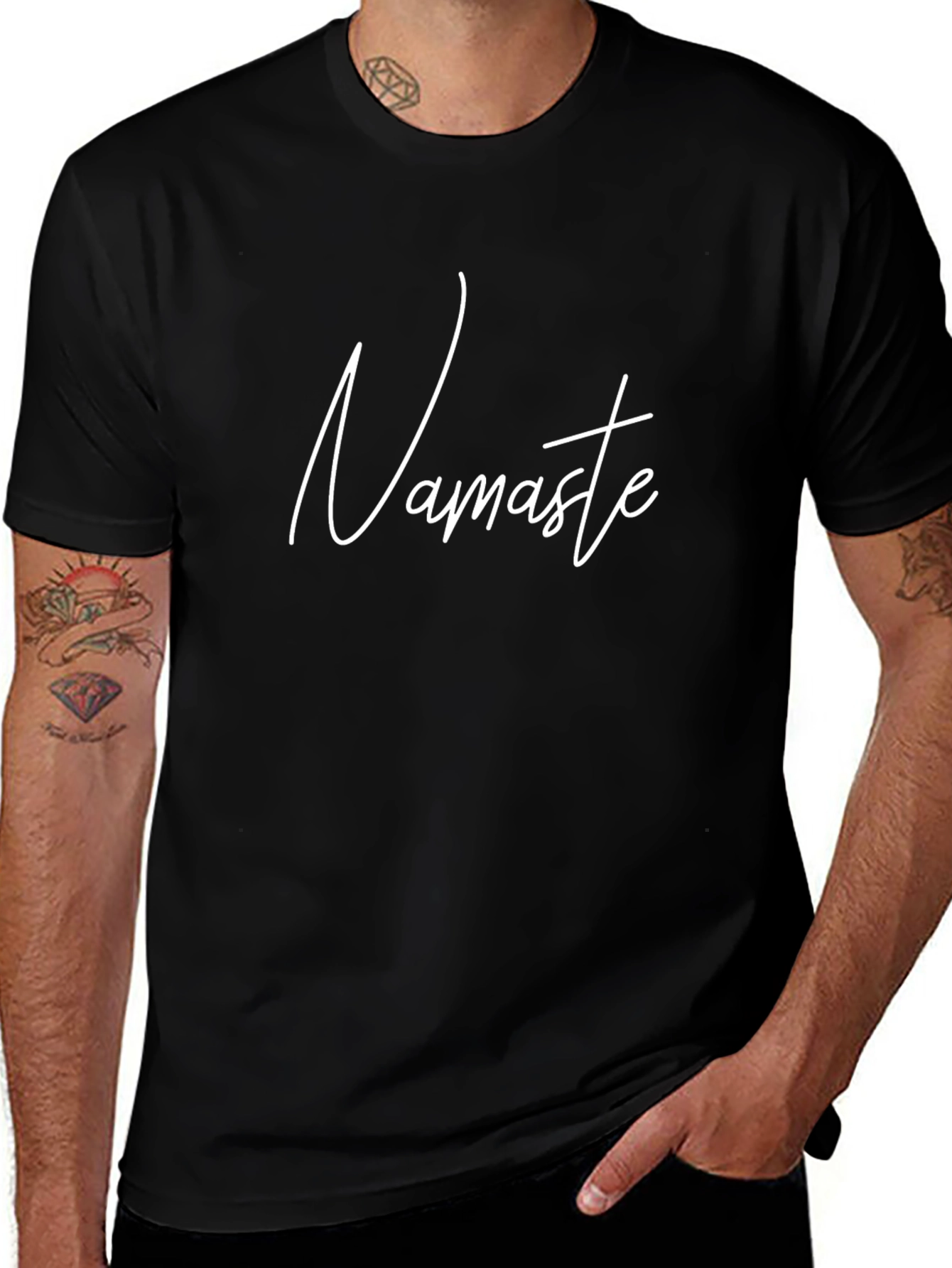 Namaste T-Shirt - Relaxed Fit Black Tee